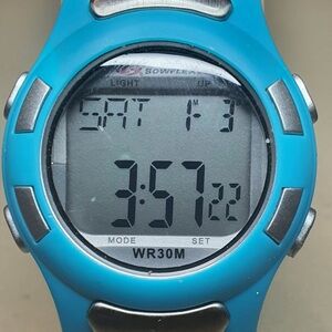 Bowflex Silver/Blue Digital Alarm Chrono Women's Watch
